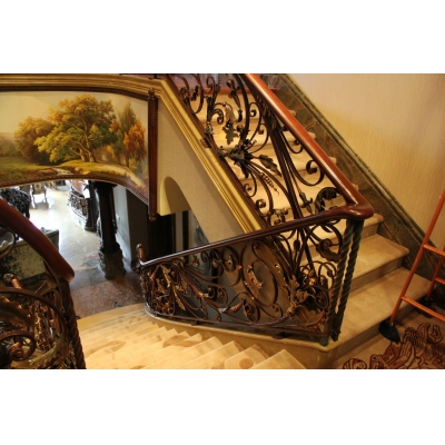 Iron art stair handrails